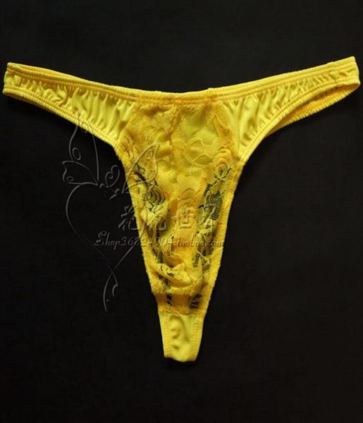 men 039s super lace transparent seductive bag tight elastic t shirt trousers men039 s panties6860219, Black;brown